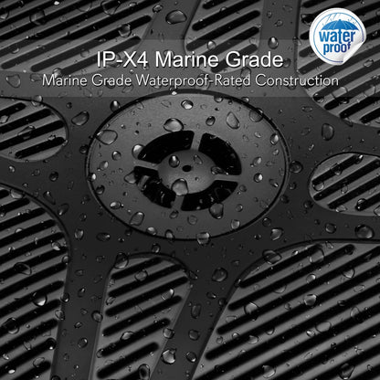6.5" Bluetooth Marine Speakers, 600W Waterproof, 2-Way Coaxial System