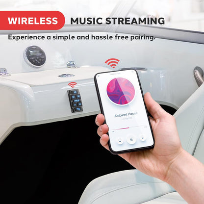 Wireless BT Marine Audio Controller, Waterproof, Universal Mount