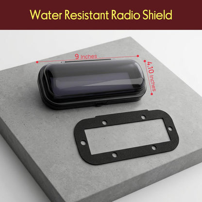 Marine Stereo Cover, Water Resistant Shield, Smoke Window, Flip-Up Door