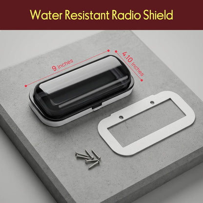 Marine Stereo Cover, Water Resistant, Smoke Window, White