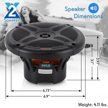 product image number 7 for Pyle 6.5’’ Waterproof Rated Marine Speakers