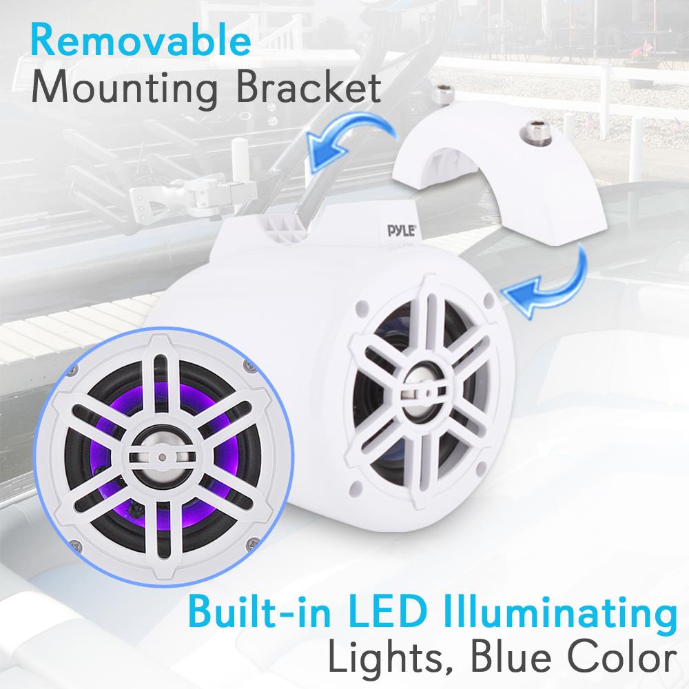 product image number 2 for Pyle 4” Waterproof Rated Led Tower Speakers