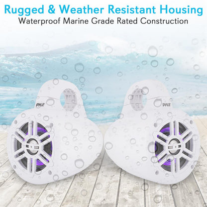 product image number 3 for Pyle 4” Waterproof Rated Led Tower Speakers