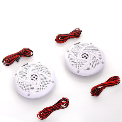 product image number 2 for Pyle 4'' Low-Profile Marine Led Speakers