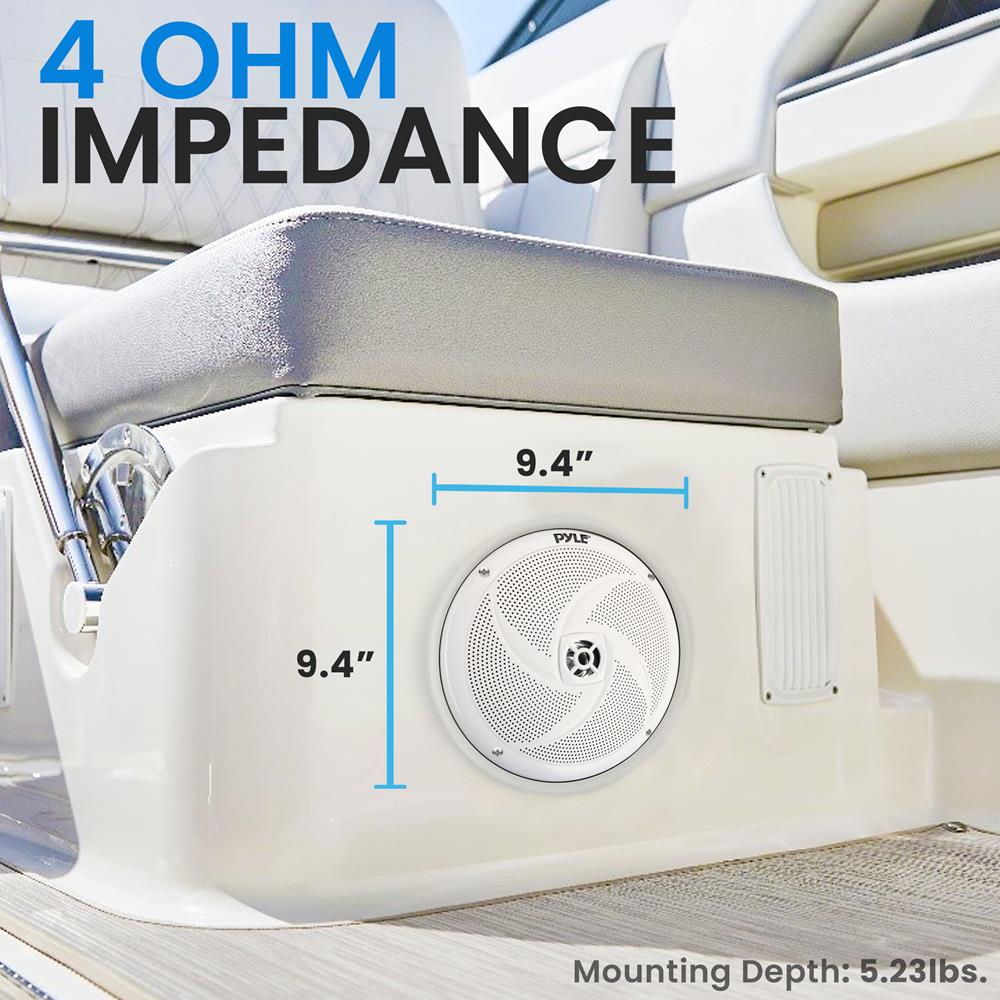 product image number 3 for Pyle 8'' Marine Component Speakers