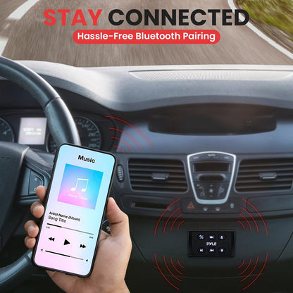 Marine Bluetooth Audio Controller Kit, Water-Resistant, Compact Mic