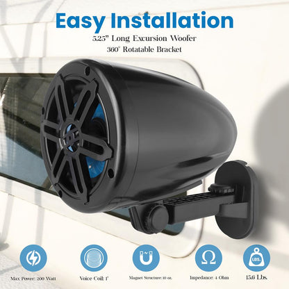 product image number 4 for Pyle Marine Utv Off-Road Speaker