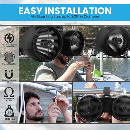 product image number 4 for Pyle Dual Marine Wakeboard Speaker