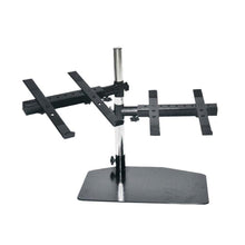 Portable Dual Laptop Stand - Ergonomic Adjustable Steel, 360° Swivel