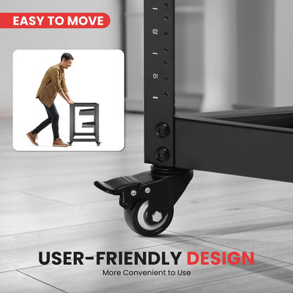 15U Server Rack Cabinet - Easy Access, Steel Frame, Wall Mountable