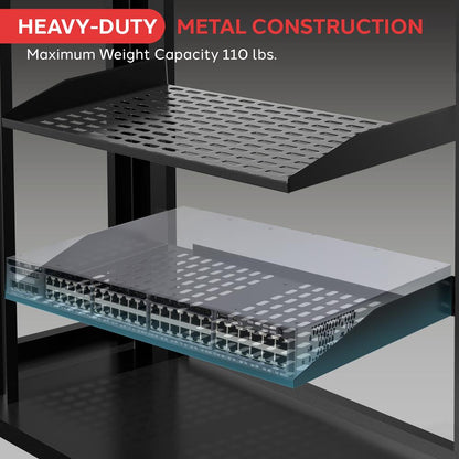 2U Server Rack Shelf, Universal Device Server Rack Mounting Tray