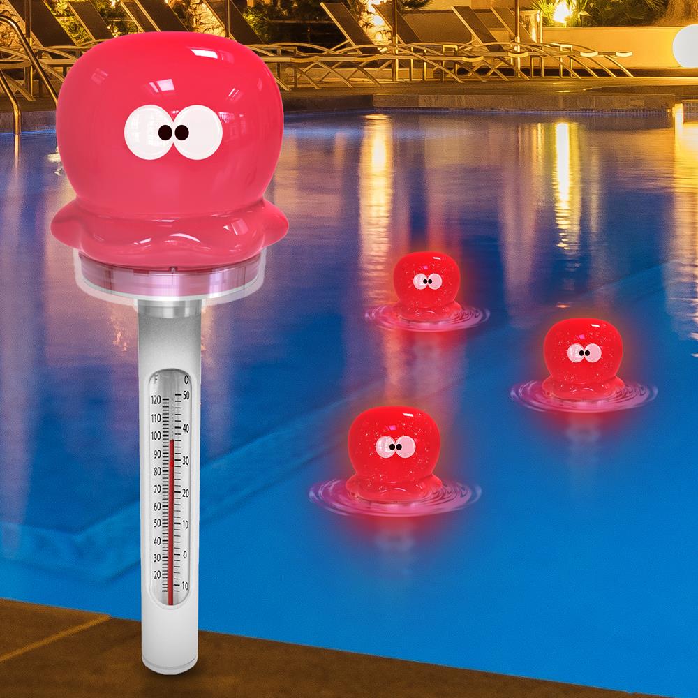 product image number 1 for Pyle Solar Light Up Octopus Thermometer