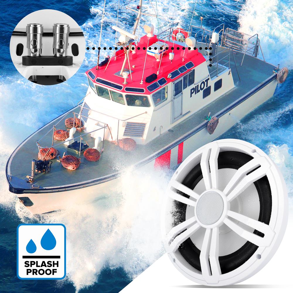 product image number 3 for Pyle 12'' Slim Waterproof Subwoofer