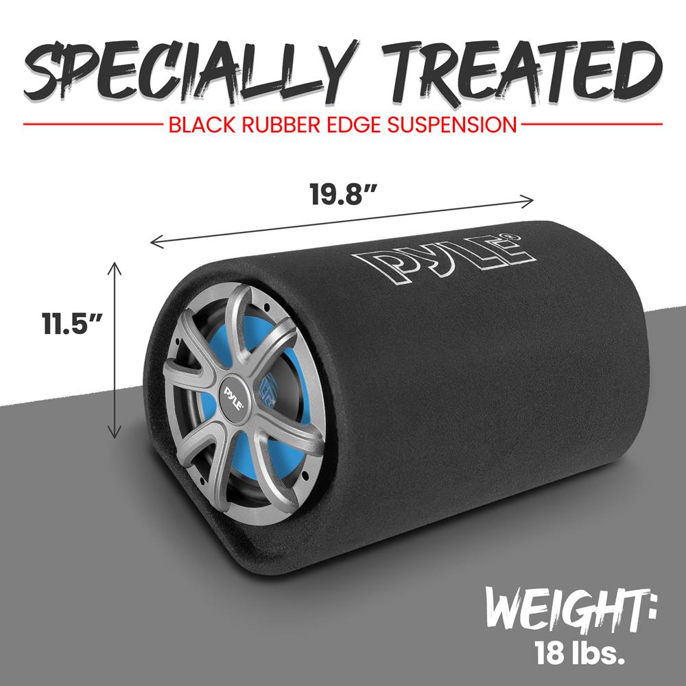 product image number 3 for Pyle 8'' Amplified Car Subwoofer Enclosure