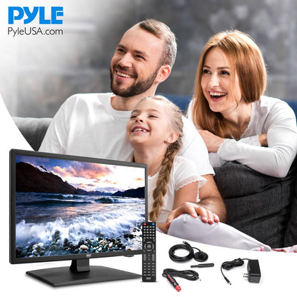 21.5" LED RV TV - FHD Display, DVD Combo, Wall Mountable, 12/24V Adapter