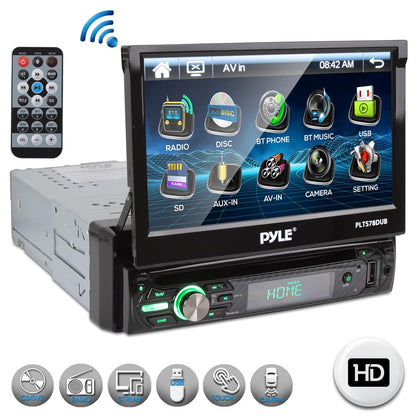 Car Stereo Receiver 7" Touchscreen Bluetooth CD/DVD Player 320W