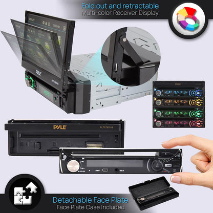 Car Stereo Receiver 7" Touchscreen Bluetooth CD/DVD Player 320W