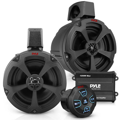 6.5" Marine Speakers 1200W Waterproof Polypropylene Cone White