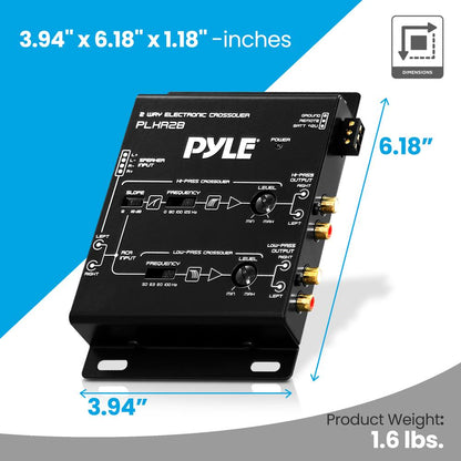 2-Way Audio Crossover Network - Enhanced Sound - Independent Output Control