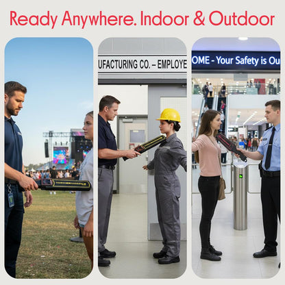 Handheld Metal Detector Wand High Sensitivity LED Alerts