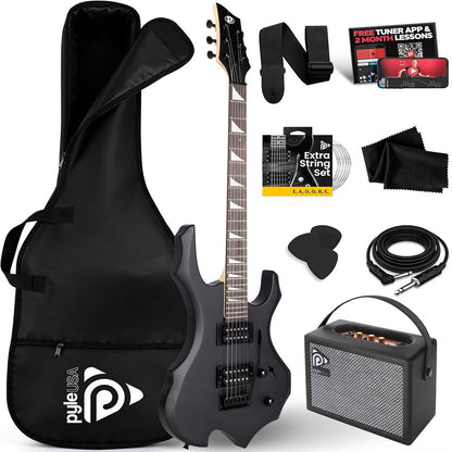 Electric Guitar Kit w/ Amp, Dual Humbuckers, Maple Neck, Matte Finish