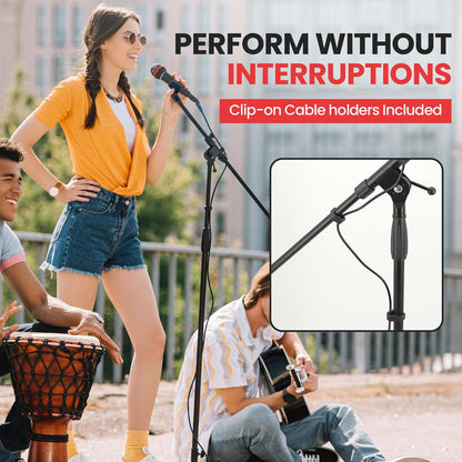Tripod Microphone Stand With 31" Boom