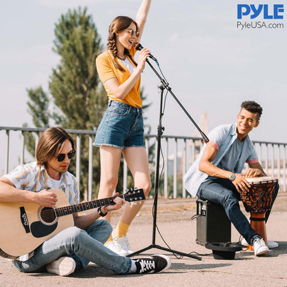 Heavy Duty Mic Stand - Adjustable Height, Telescoping Boom, Steel Alloy