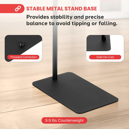 Gooseneck Mic Stand, Height Adjustable, Die-Cast Base, Studio/Concert Use