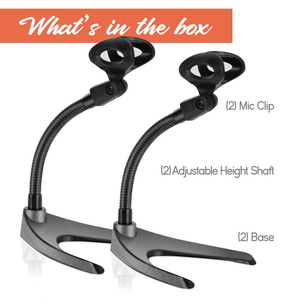 product image number 7 for Pyle 2 Pcs. Desktop Microphone Stands