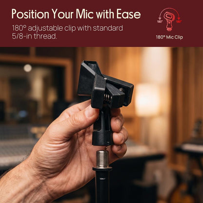 Pyle 2 Microphone Stand With Mic Kit – Adjustable Height Stand, Dynamic Microphone, 3-Meter Xlr Cable, Heavy-Duty Base, Cardioid Pickup Pattern