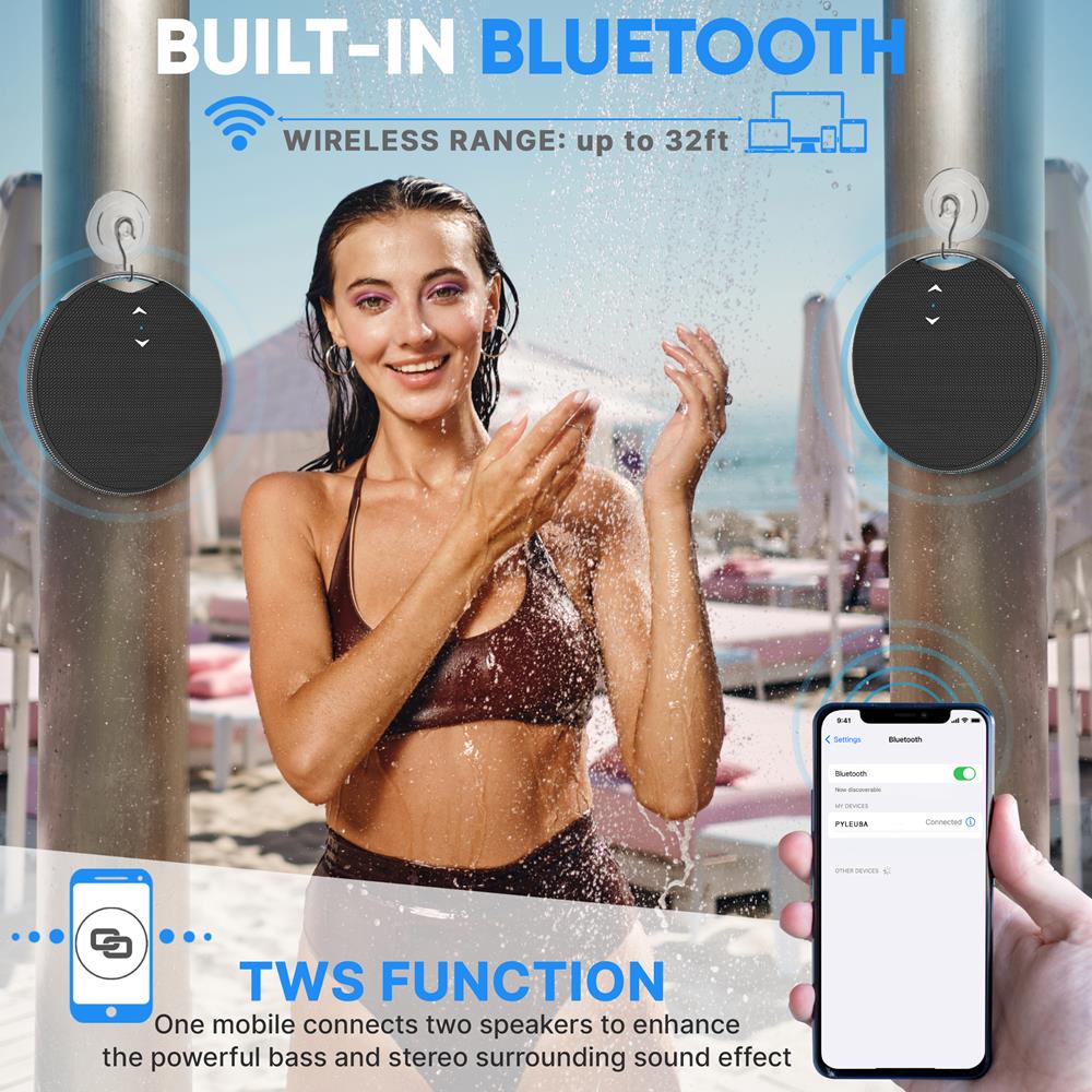 product image number 5 for Pyle Portable Wireless Bt Streaming Mini Spea