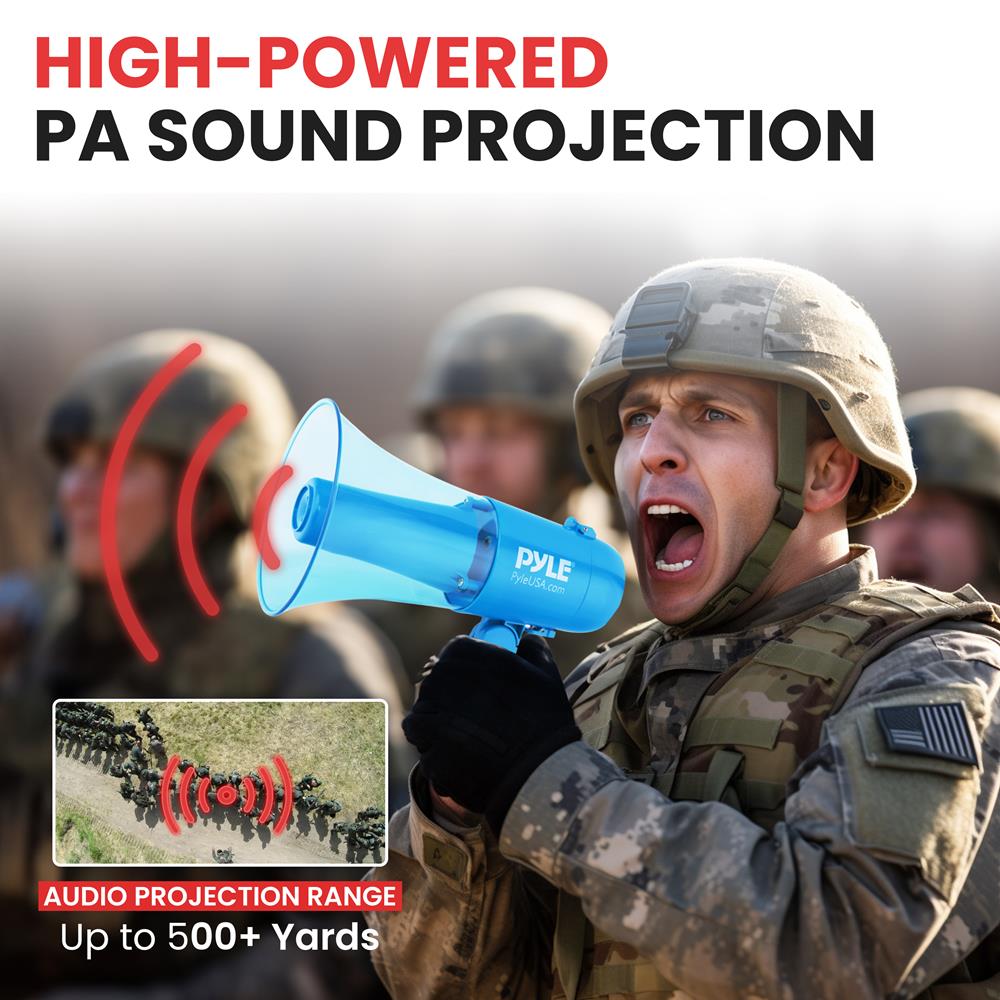product image number 5 for Pyle Megaphone Siren Bullhorn Speaker