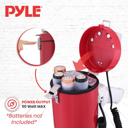 Bluetooth Megaphone - Pa Megaphone Bullhorn Speaker With Wireless Audio Streaming, Wired Microphone, Mp3/Usb/Sd/Aux