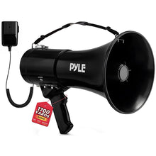 Megaphone Speaker - Pa Bullhorn With Siren Alarm Mode, Handheld Microphone, Aux Input, Volume Control
