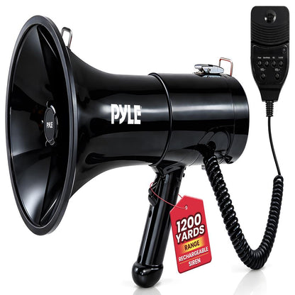 Lightweight And Portable Hand-Grip Type Megaphone - Mic/Talk/Siren/Whistle/Record240S,12V Lithium Battery, Usb/Sd/Aux/Bt, 100Watts, (Black)