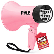 Pyle 30W Rechargeable Megaphone With Talk Mode, Voice Changer, Recording, Bluetooth, And Usb-C Charging – Perfect For Events And Announcements (Light Pink)