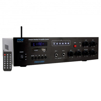 Wireless Bluetooth PA Amplifier 500W Compact Audio System w/ Mic Input