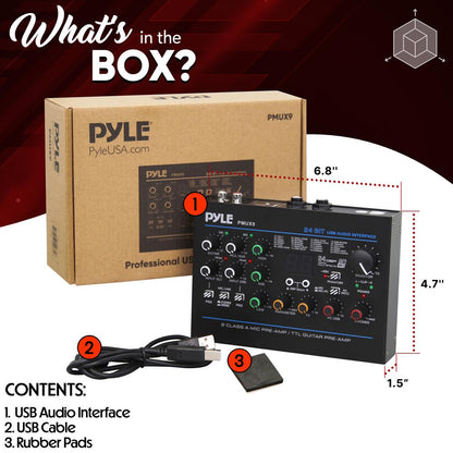 USB Audio Interface - Pristine Recording - 24 Digital Effects - Compact Size