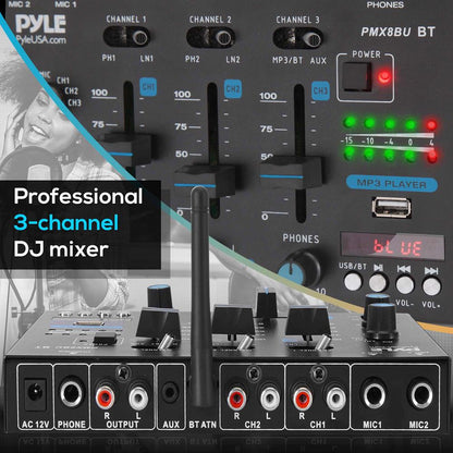 Wireless 3-Channel Dj Mixer