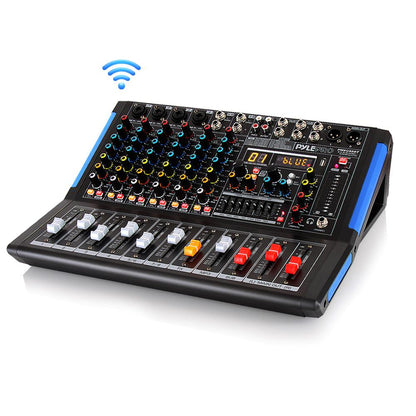 8-Channel Bluetooth DJ Mixer - Pro Sound, USB Recording, 7-Band EQ