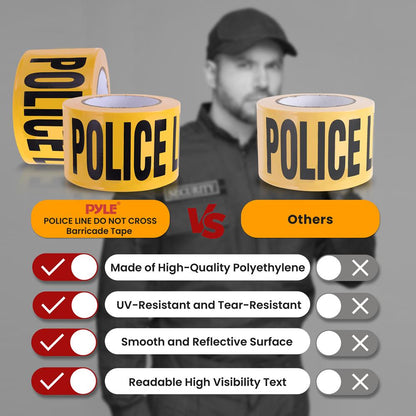 6 Pieces Safety Yellow Caution Tape Set - 200 Meters Long Tape Roll Suitable For A Wide Range Of Applications, Including Roadworks, Events, And Hazardous Areas (Black And Yellow)