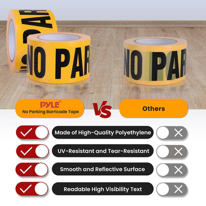 8-Piece Safety Tape Set, High Visibility, Polyethylene, Yellow