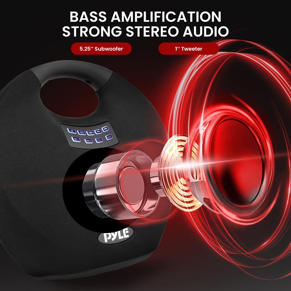 product image number 2 for Pyle 5.25‚Äù Portable Wireless Bt Streaming Spe