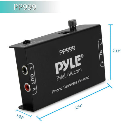 Mini Phono Turntable Preamp - Low Noise, RCA Input/Output, Metal Housing