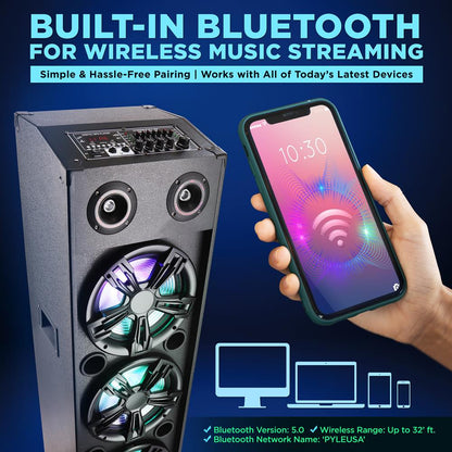 3X10” Wireless Karaoke Pa Speaker System