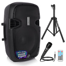 Wireless PA Speaker System 1500W Bluetooth 15" Woofer USB/SD Readers