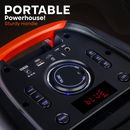 Bluetooth Party Speaker, Powerful Sound, TWS, LED Lights, Portable