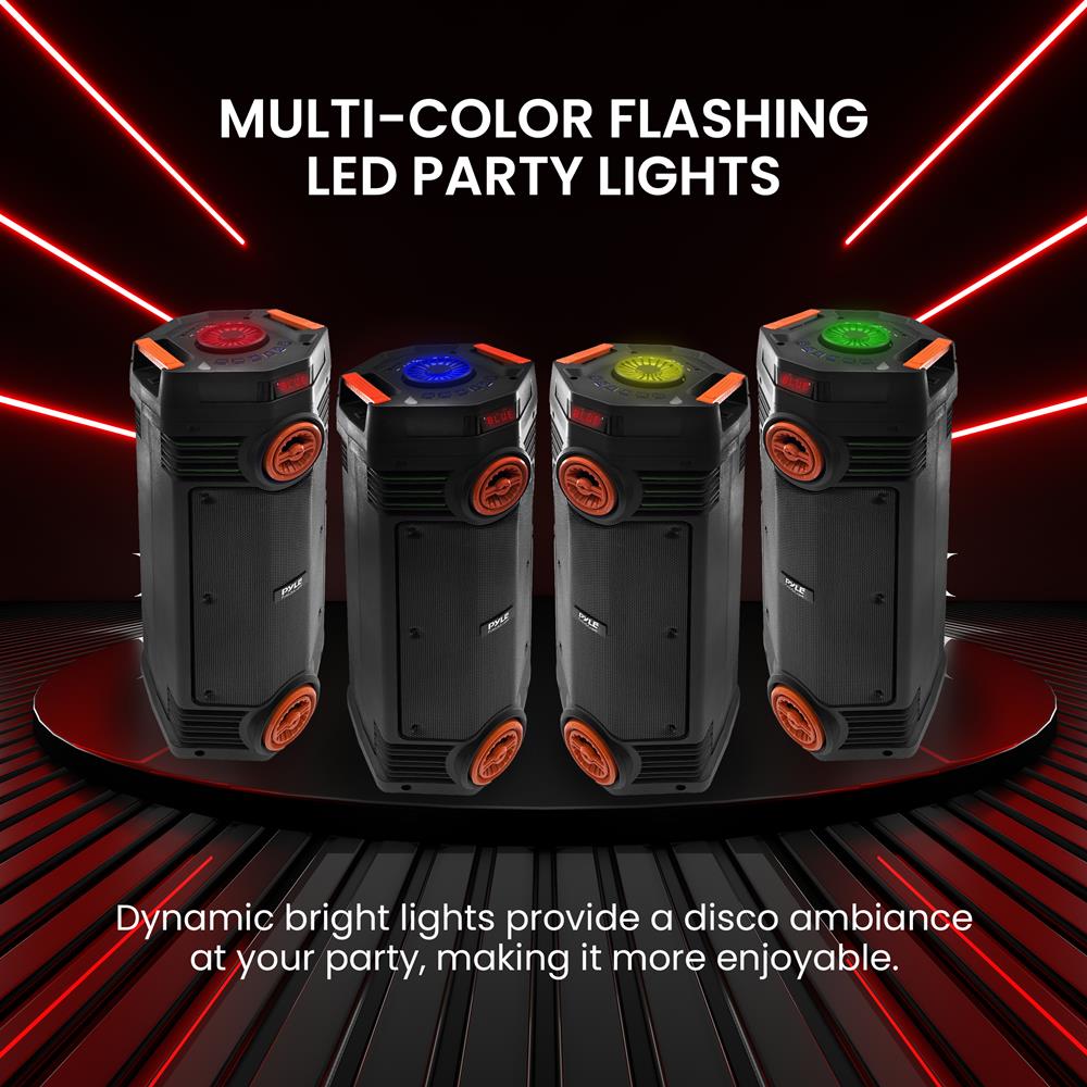 product image number 4 for Pyle Dual 6.5‚Äô‚Äô Wireless Portable Pa Speaker