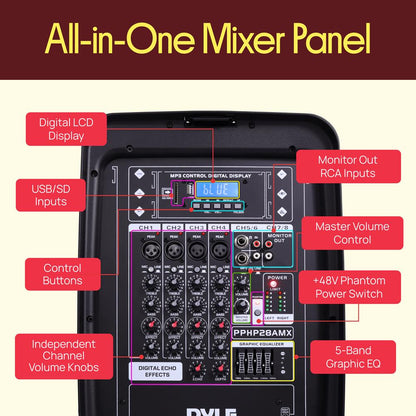 Pa Speaker & Amplifier Mixer Dj Kit