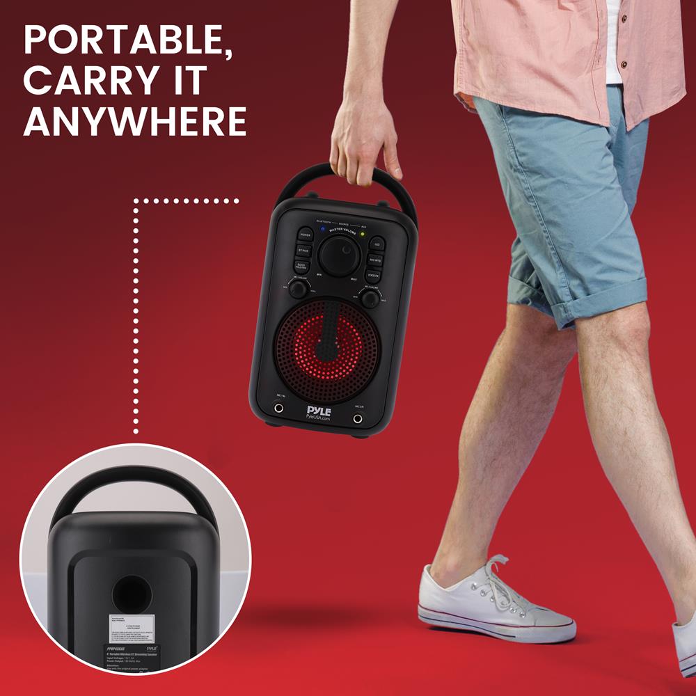 product image number 6 for Pyle 4‚Äù Portable Wireless Bt Streaming Speake